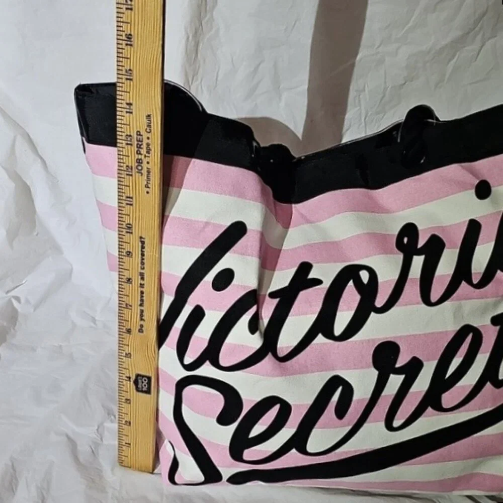 Victoria's Secret Pink, White Striped Tote New - Picture 12 of 14